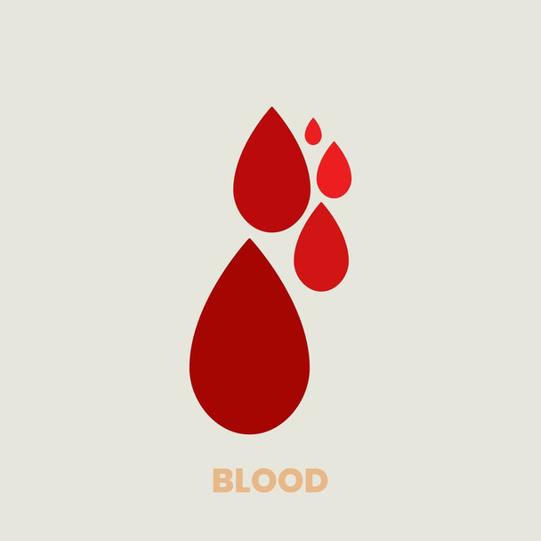 Векторная иллюстрация кровяных капель - Вектор,изображение