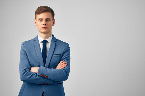 man in a suit executive Professional isolated background - Фото, изображение