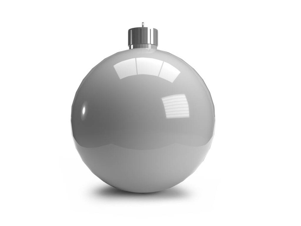 Christmas Bauble Ball 3D Ilustracja scena makieta na odosobnionym tle - Zdjęcie, obraz