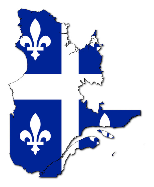 Bandiera Quebec sulla mappa
 - Foto, immagini