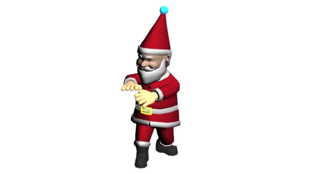 Boże Narodzenie Santa Claus Dancing.Santa Claus Boże Narodzenie animacji 3D. Mikołaj tańczy. Animacja bożonarodzeniowa. Animowany Święty Mikołaj. Wesołych Świąt. Wesołych Świąt animacji. - Materiał filmowy, wideo