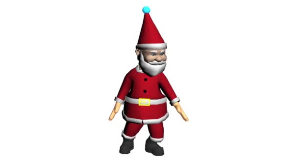 Noël Santa Claus Dancing.Santa Claus animation 3D de Noël. Le Père Noël danse. Animation de dessin animé de Noël. Santa Noël animé. Joyeux Noël. Joyeux Noël animation. - Séquence, vidéo