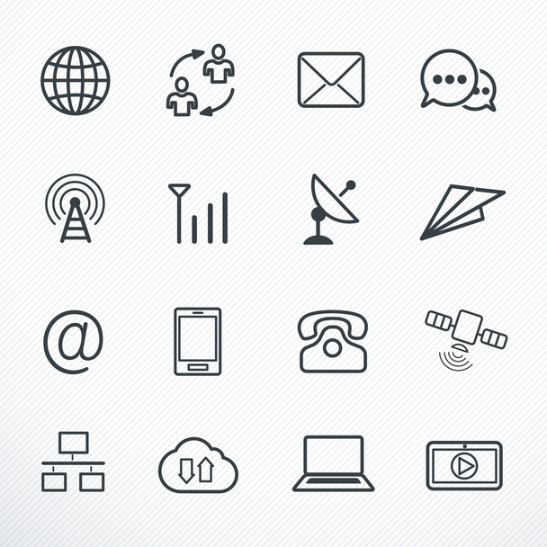 Communication Icons Set - Vector, Image