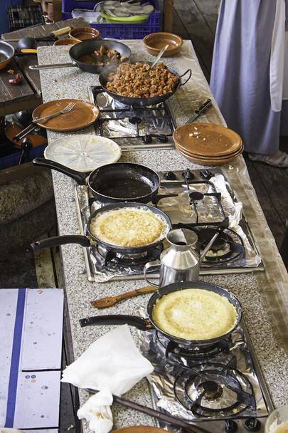 Küche mit Omeletts - Foto, Bild