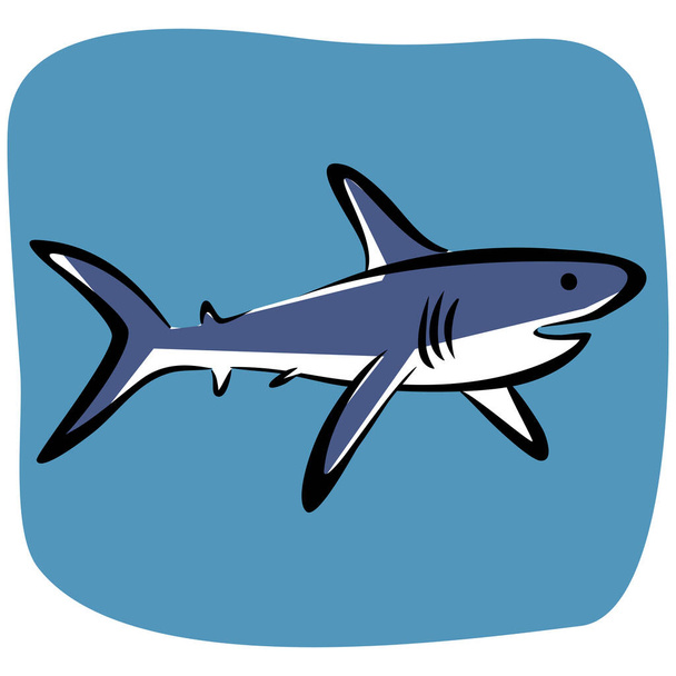Haaien tekening vector illustratie geïsoleerd - Vector, afbeelding