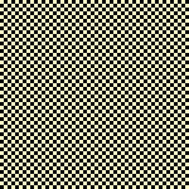 Checkerboard with very small squares. Black and Beige colors of checkerboard. Chessboard, checkerboard texture. Squares pattern. Background. Repeatable texture. - Photo, Image