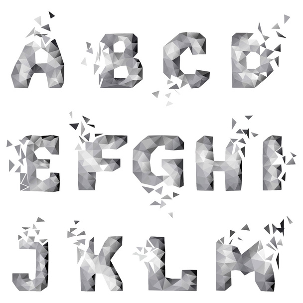 Dynamic crumble font - Wektor, obraz