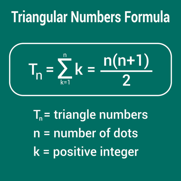 fórmula de números triangulares em matemática - Vetor, Imagem