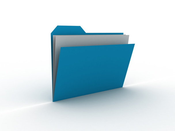 Carpeta de archivo azul conceptual
 - Foto, Imagen