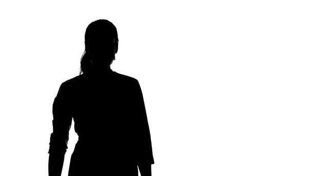 Imagen de la silueta de las mujeres en blanco - Foto, Imagen