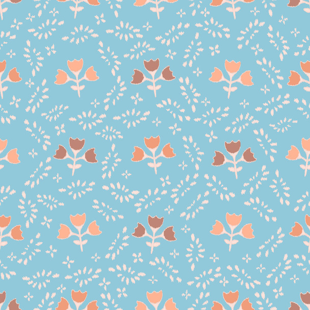 Patrón abstracto sin costuras con adorno floral - Vector, imagen