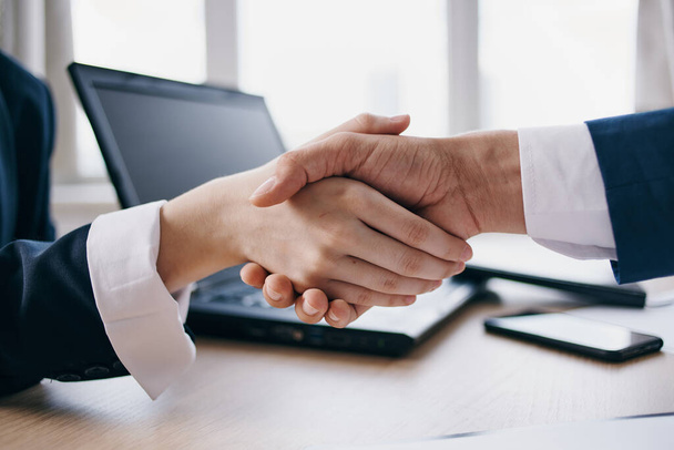 shaking hands deal successful office work business - Photo, Image