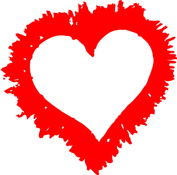 Hand draw Heart icon love sign design - Vektor, kép