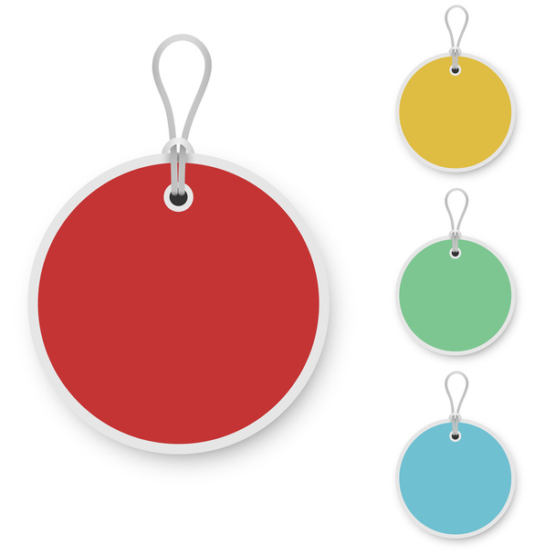 Blank color round price tag - Vecteur, image