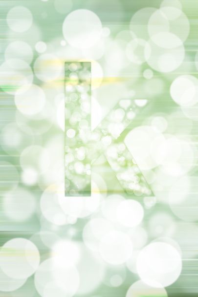 bokeh πράσινο φόντο αγγλικό αλφάβητο, blured - Φωτογραφία, εικόνα