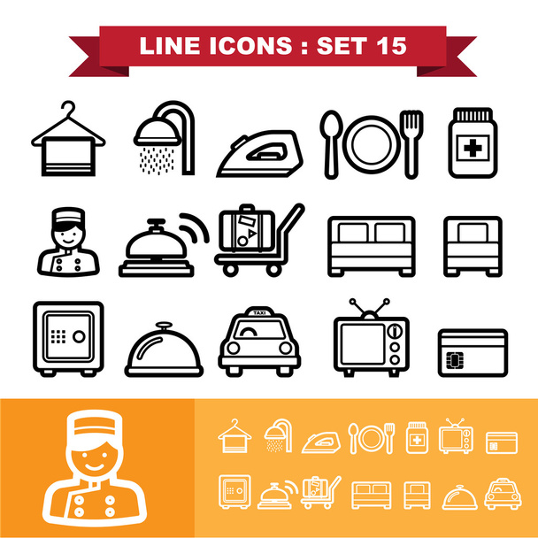 lijn icons set - Vector, afbeelding