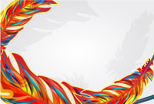 Bright feathers - Vector, Image