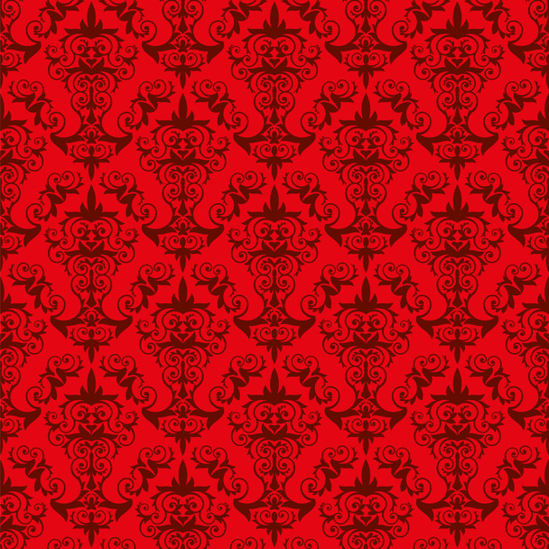 Red Wallpaper Pattern - Vector, Image