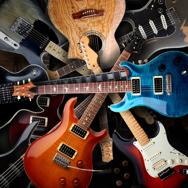 Electric guitars background - Photo, Image