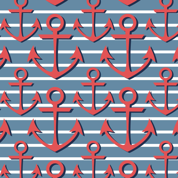 Seamless anchors pattern - Vektor, obrázek