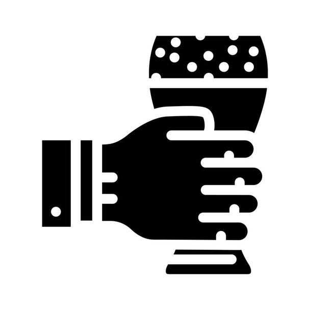 célébrant le divorce glyphe icône vectoriel illustration - Vecteur, image
