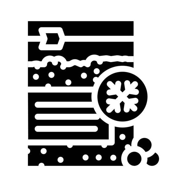 pois congelés glyphe végétal icône vectoriel illustration - Vecteur, image