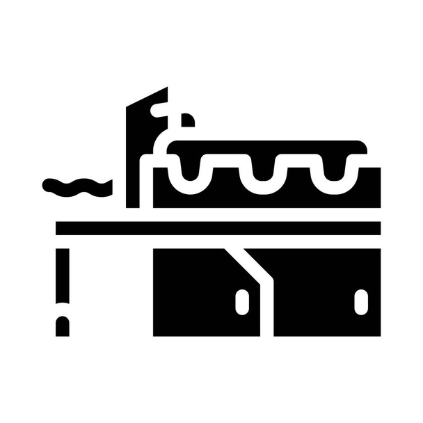 przemysł metalurgiczny sprzęt glif ikona wektor ilustracja - Wektor, obraz