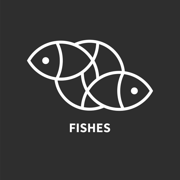 Logo pesce, simbolo isolato - Vettoriali, immagini