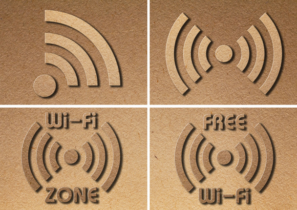 WiFi symbool papier - Foto, afbeelding
