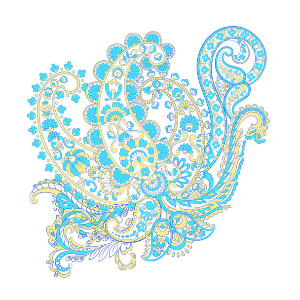 Paisley and flowers  vector pattern. floral vintage Illustration - Διάνυσμα, εικόνα