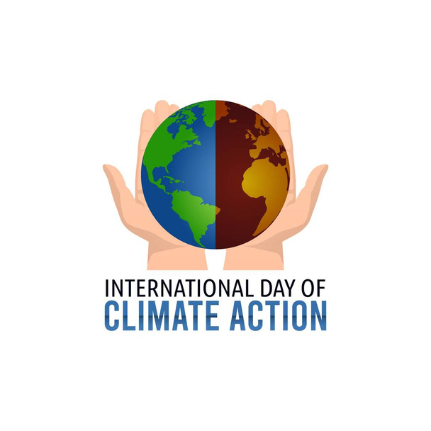 vector gráfico del día internacional de la acción climática bueno para el día internacional de la celebración de la acción climática. diseño plano. flyer design.flat ilustración. - Vector, imagen