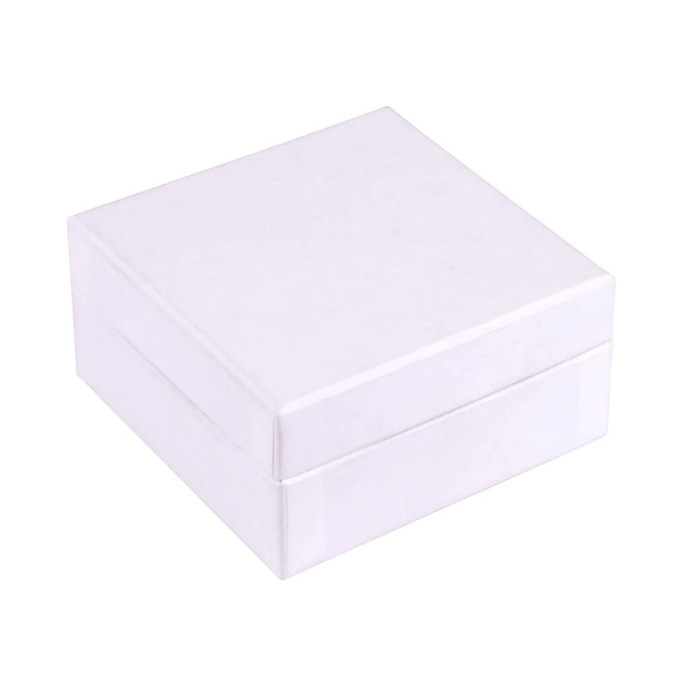 białe pudełko zamknięte i izolowane na białym tle - Zdjęcie, obraz