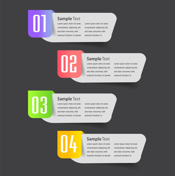 moderne Textbox-Vorlage, Banner-Infografik - Vektor, Bild
