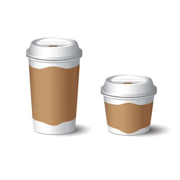 紙のコーヒー カップのベクトル - ベクター画像
