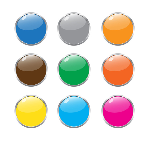 color button vector set  - Vector, afbeelding