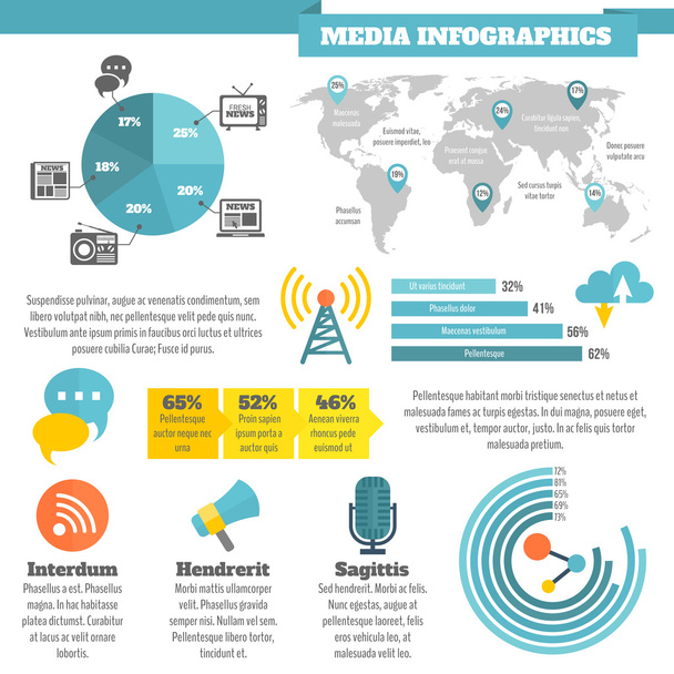 Media infographics - Vector, Image