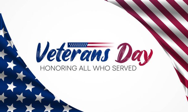 El día de los veteranos se celebra cada año el 11 de noviembre, por honrar a los veteranos militares que han servido en las Fuerzas Armadas de los Estados Unidos. Ilustración vectorial - Vector, Imagen