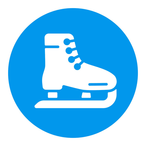 Skating shoes vector glyph icon. Winter sign. Graph symbol for travel and tourism web site and apps design, logo, app, UI - Vector, Image