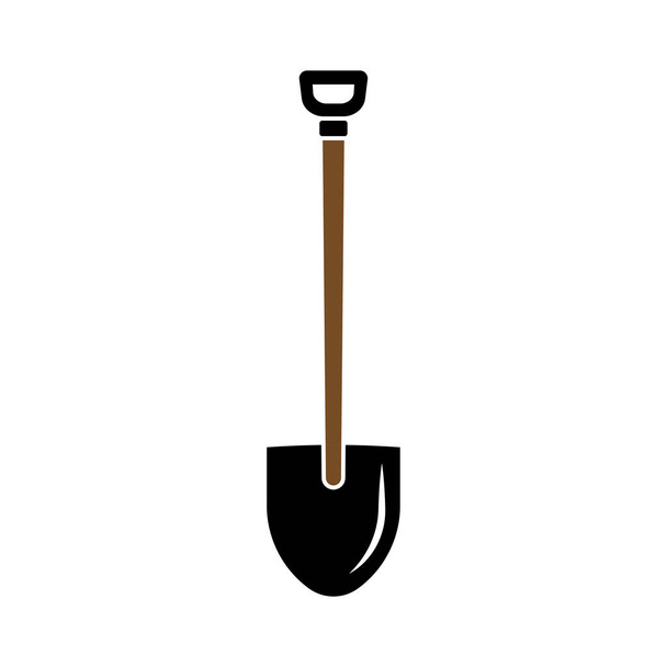 Иллюстрация шаблона иконки лопаты изолированный вектор - Вектор,изображение