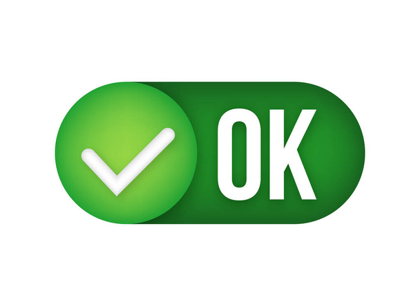 Ok green sign icon for web and app. Check mark sign. Vector stock illustration. - Vector, Image