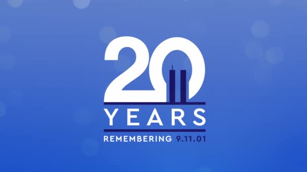 Recuerda 20 Años de 9 11, Día del Patriota. Siempre recordaremos los ataques terroristas del 11 de septiembre de 2001..  - Metraje, vídeo