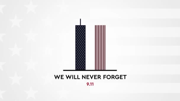 9月11日の愛国者の日を思い出して。我々は決して忘れません、 2001年のテロ攻撃 - 映像、動画