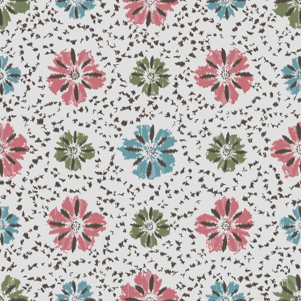 Seamless abstract pattern with floral ornament - Вектор,изображение