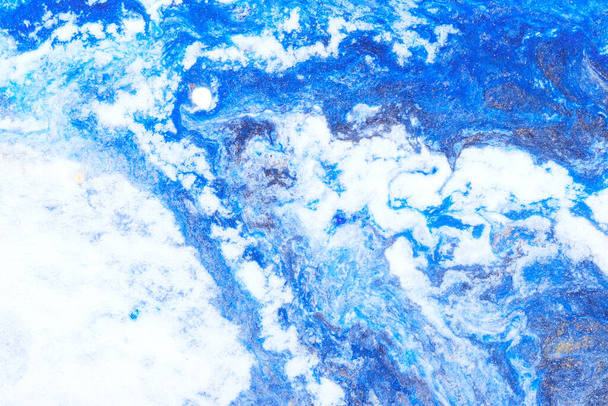 Абстрактные мраморные краски фона. Фотография плавающих чернил. Творческая текстура для дизайна - Фото, изображение