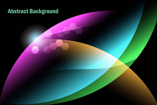 Abstract colorful template, banner for futuristic, cyber space and science technology concept. - Vector, Image