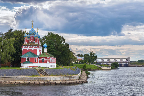 Kerk van Demetrius aan het Bloed aan de oevers van de Wolga, Uglich, Rusland - Foto, afbeelding