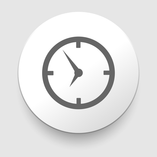 icon clock with shadow. Vector illustrations - Διάνυσμα, εικόνα