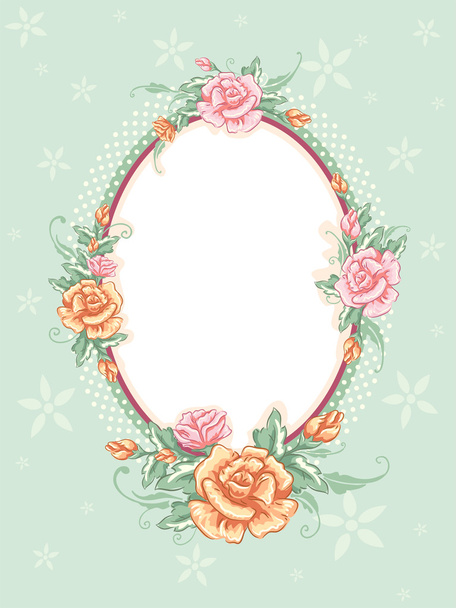 Shabby Chic Floral Frame - Photo, Image