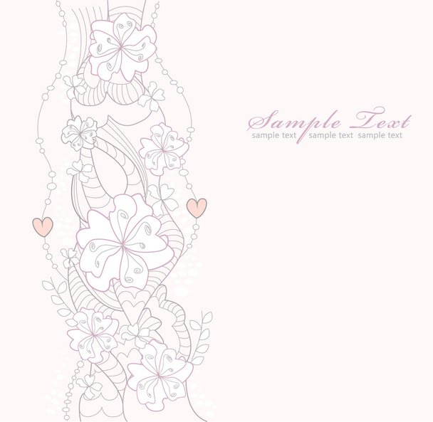 Cherry blossom doodle background - Διάνυσμα, εικόνα
