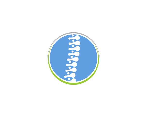 Çember şeklindeki logoda omurga - Vektör, Görsel